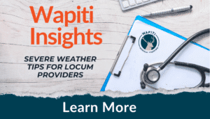 Severe weather tips for locum providers graphic