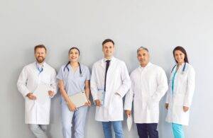 doctors smiling and standing